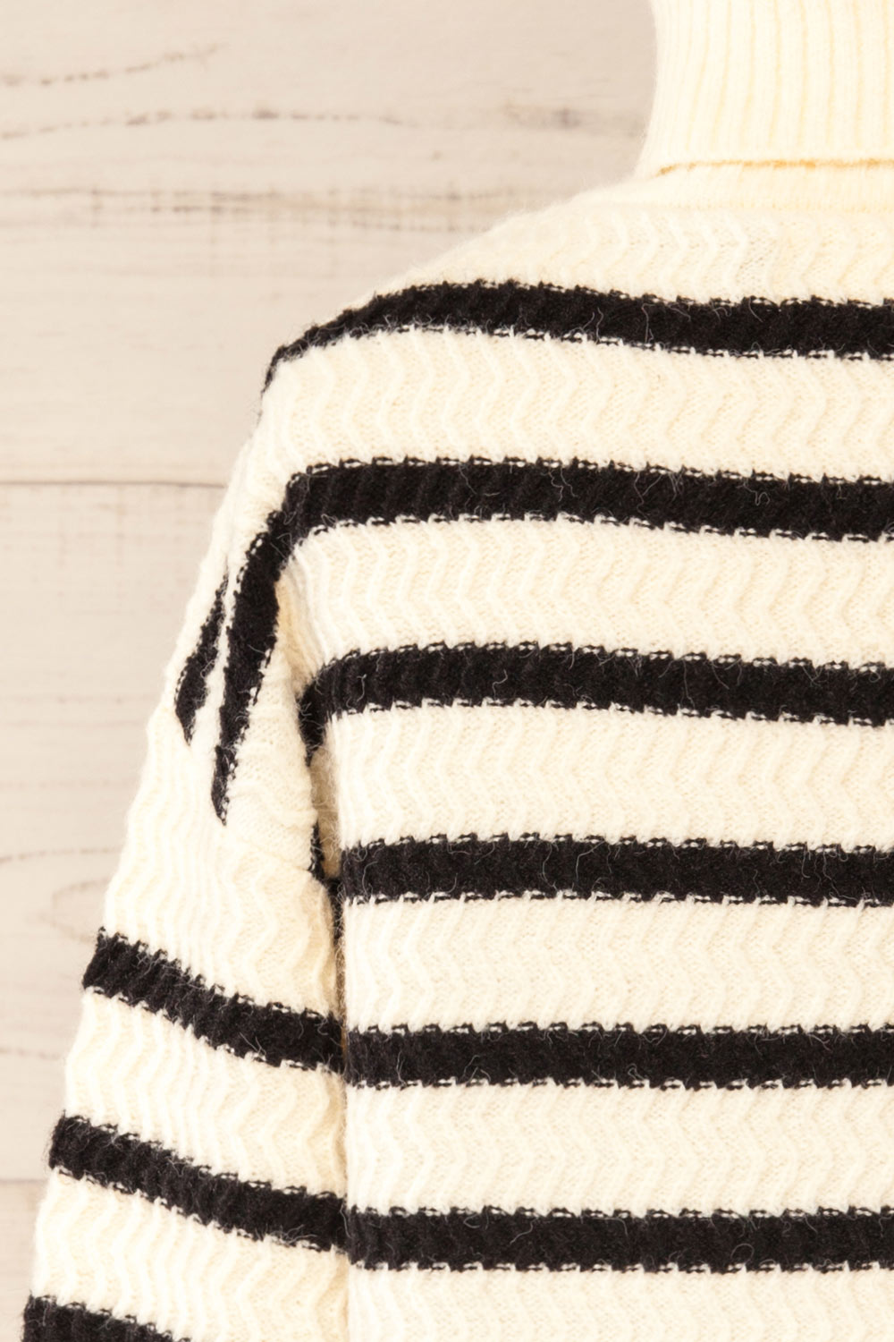 Arcot | Striped Knit Turtleneck Sweater