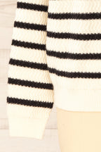 Arcot | Striped Knit Turtleneck Sweater