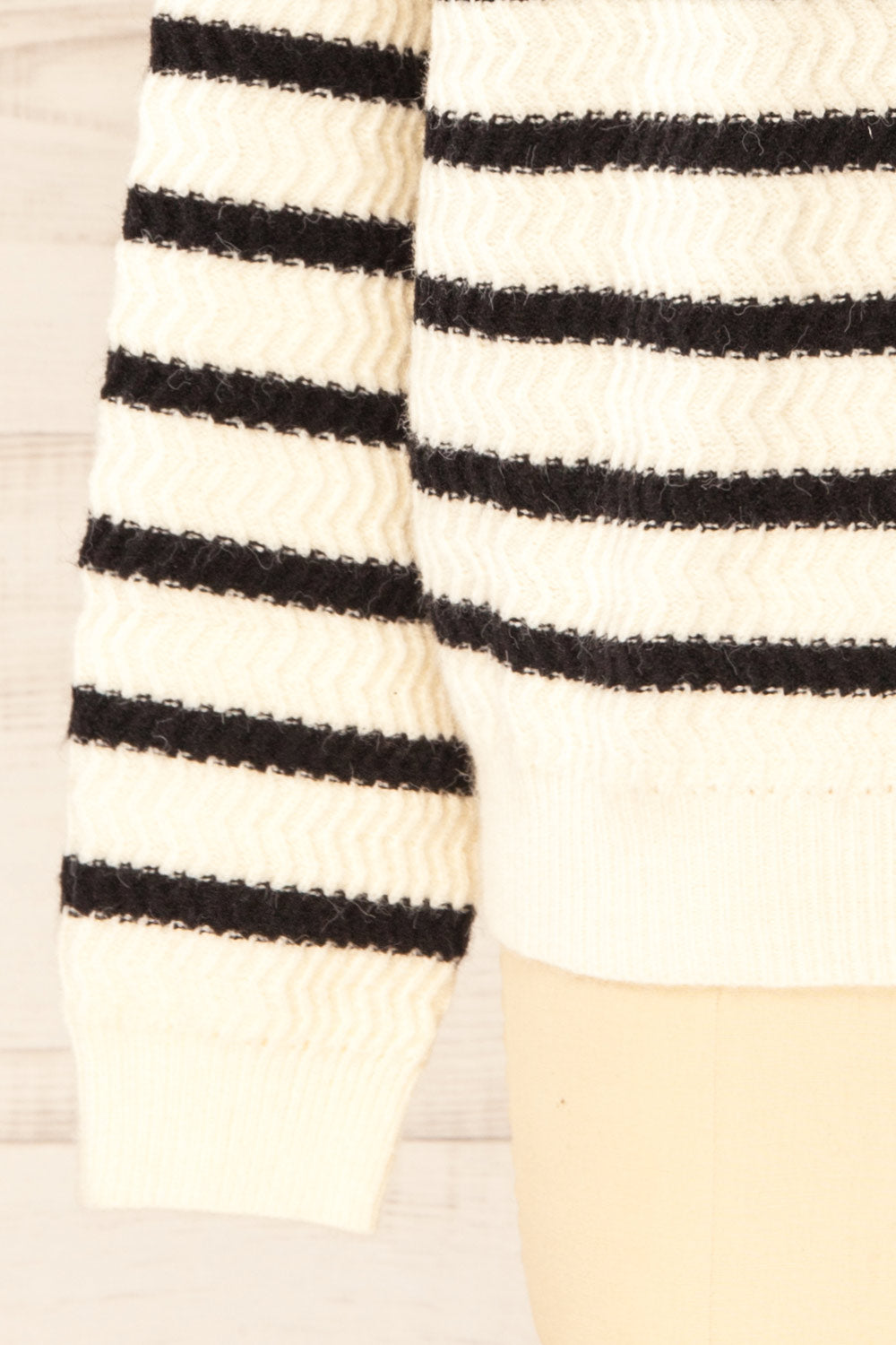 Arcot | Striped Knit Turtleneck Sweater