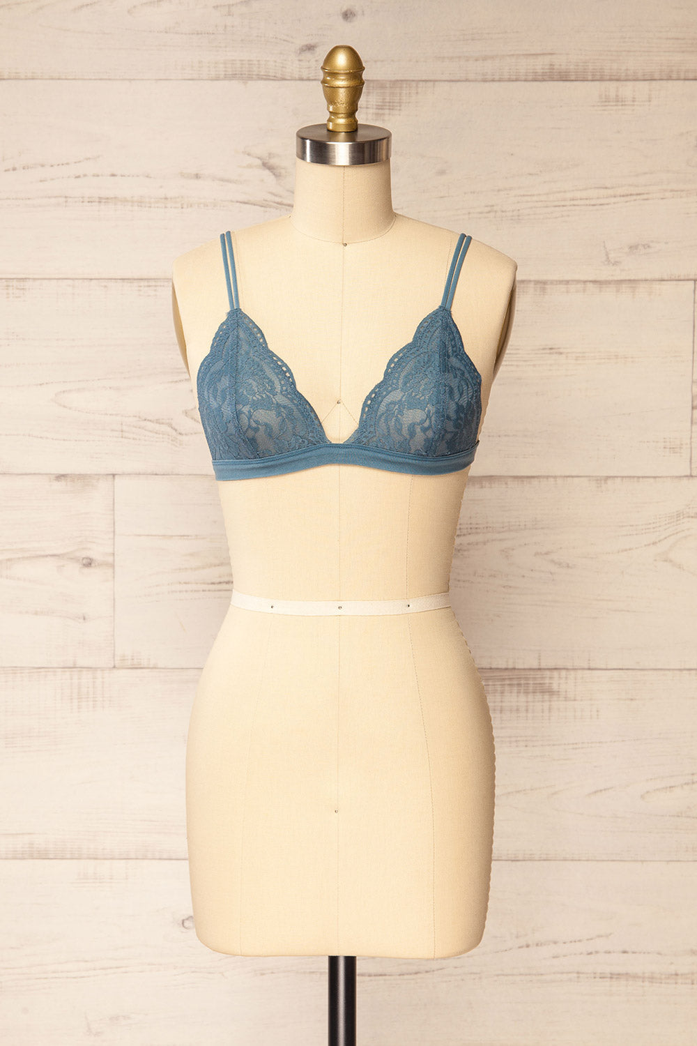 Ati Blue-Grey | Lace Bralette