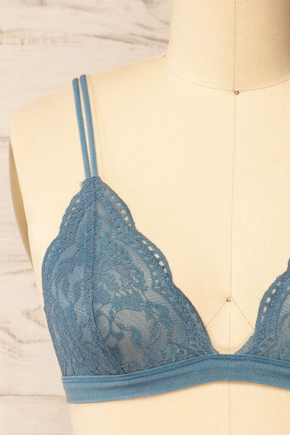 Ati Blue-Grey | Lace Bralette