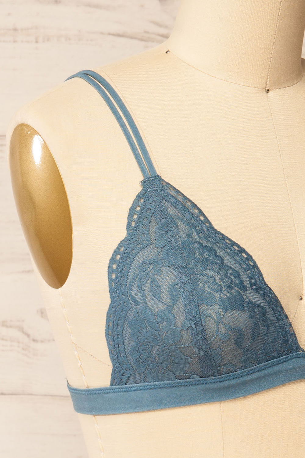 Ati Blue-Grey | Lace Bralette
