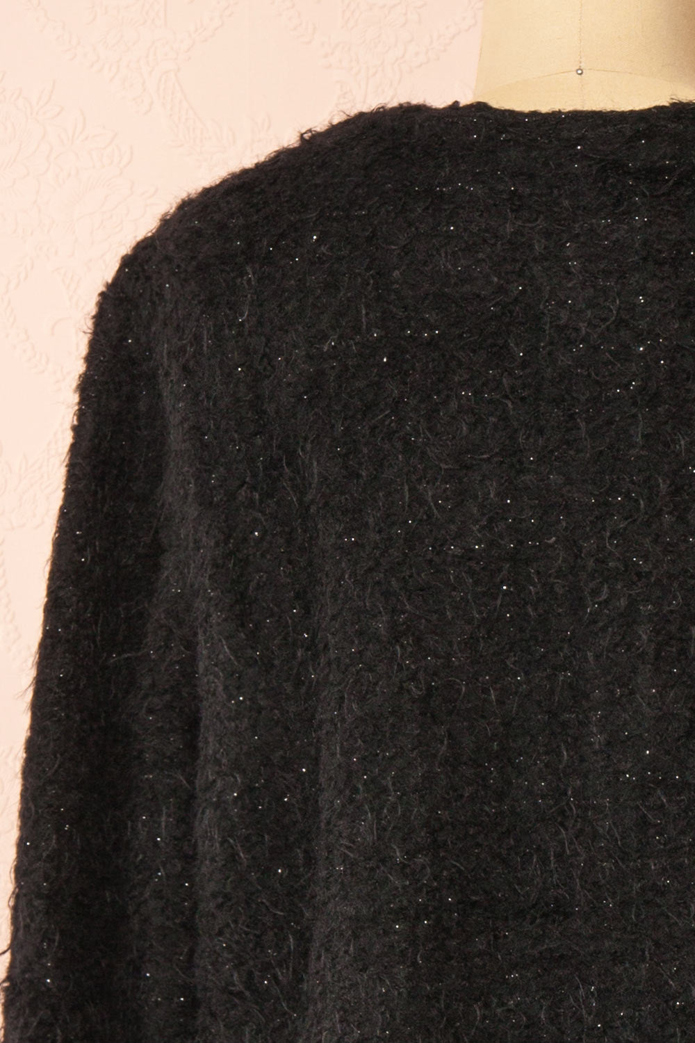 Avalee Black | Fuzzy Knit Cardigan w/ Pockets