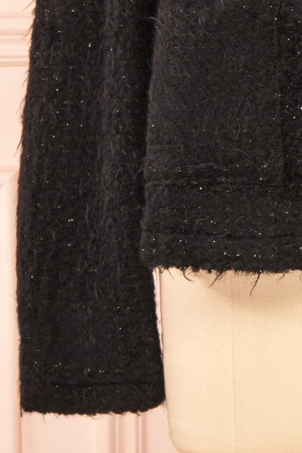 Avalee Black | Fuzzy Knit Cardigan w/ Pockets