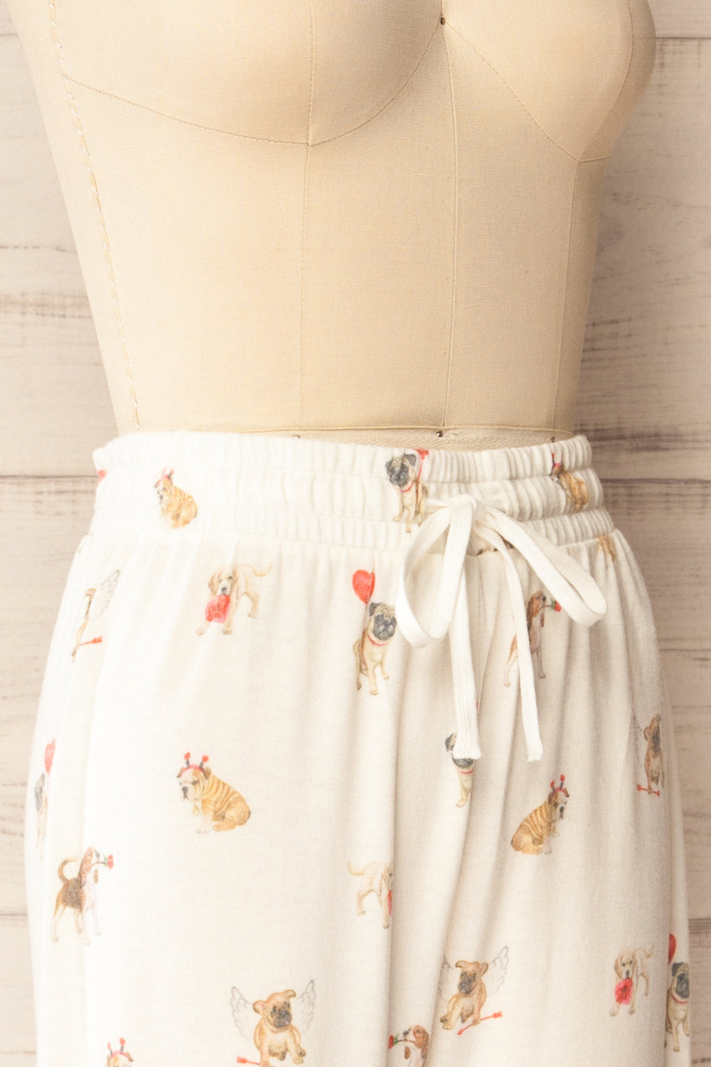 Ballari | White Jogger Pants with Dog Print