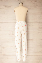 Ballari | White Jogger Pants with Dog Print