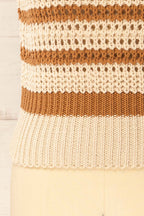 Barwani | Sleeveless Striped Crochet Vest