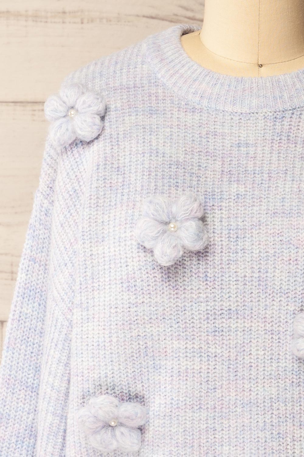 Belluno | Lavender 3D Floral Sweater