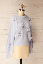 Belluno | Lavender 3D Floral Sweater