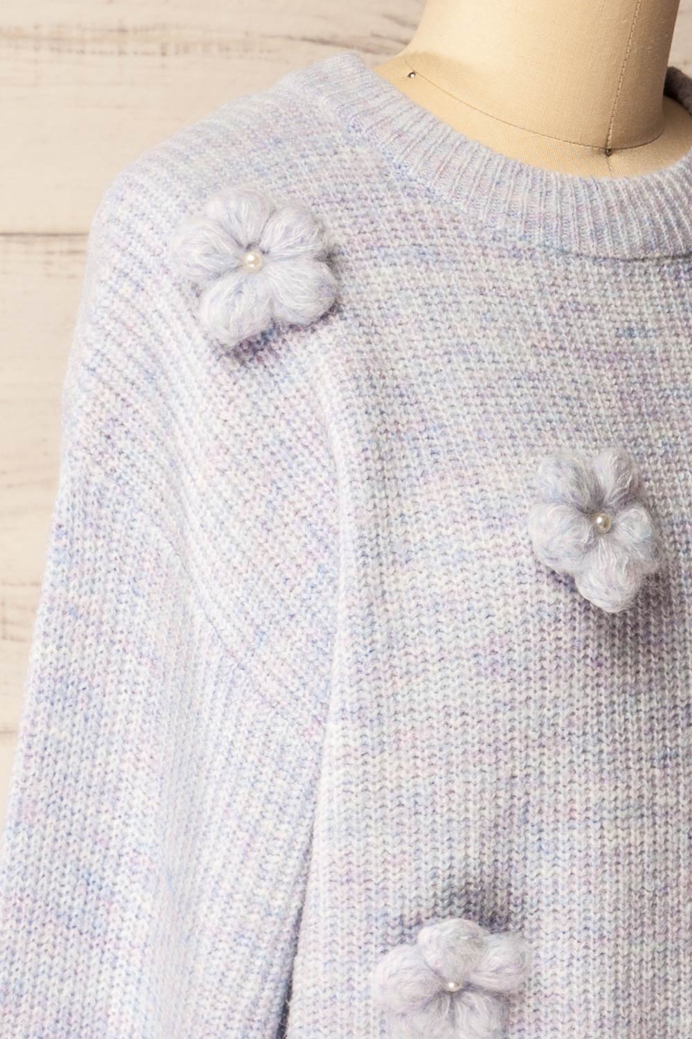 Belluno | Lavender 3D Floral Sweater