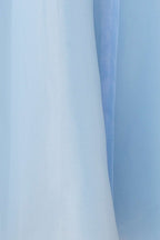 Berthia | Light Blue Corset Organza Midi Dress