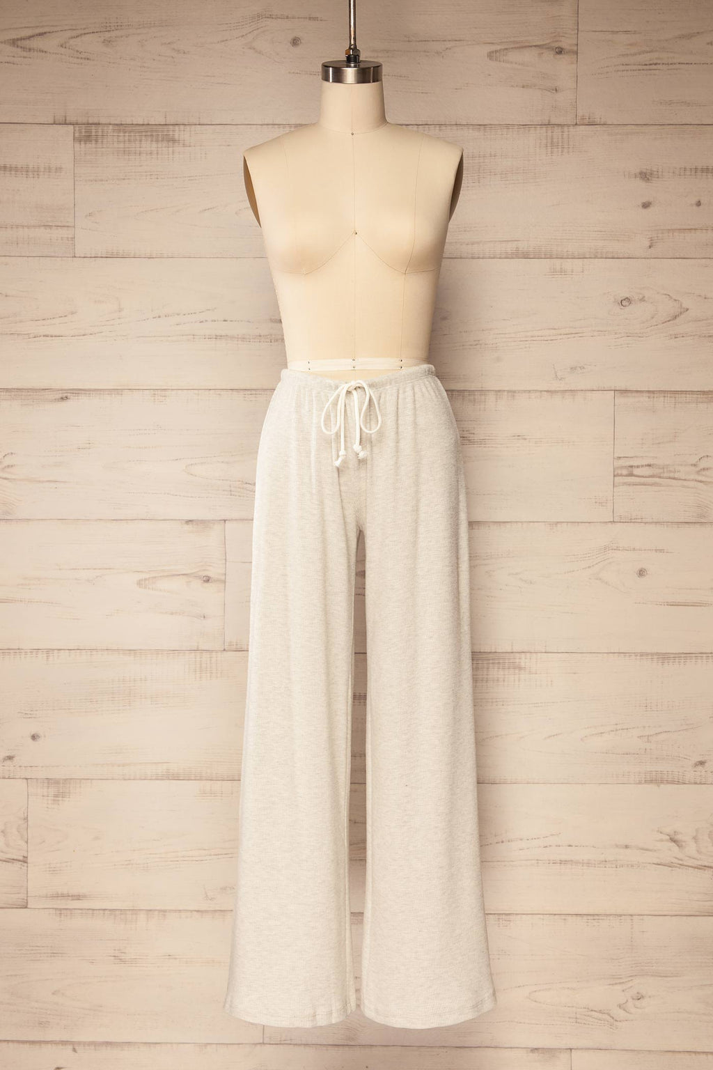 Bhandara | Grey Thermal Wide Leg Pants