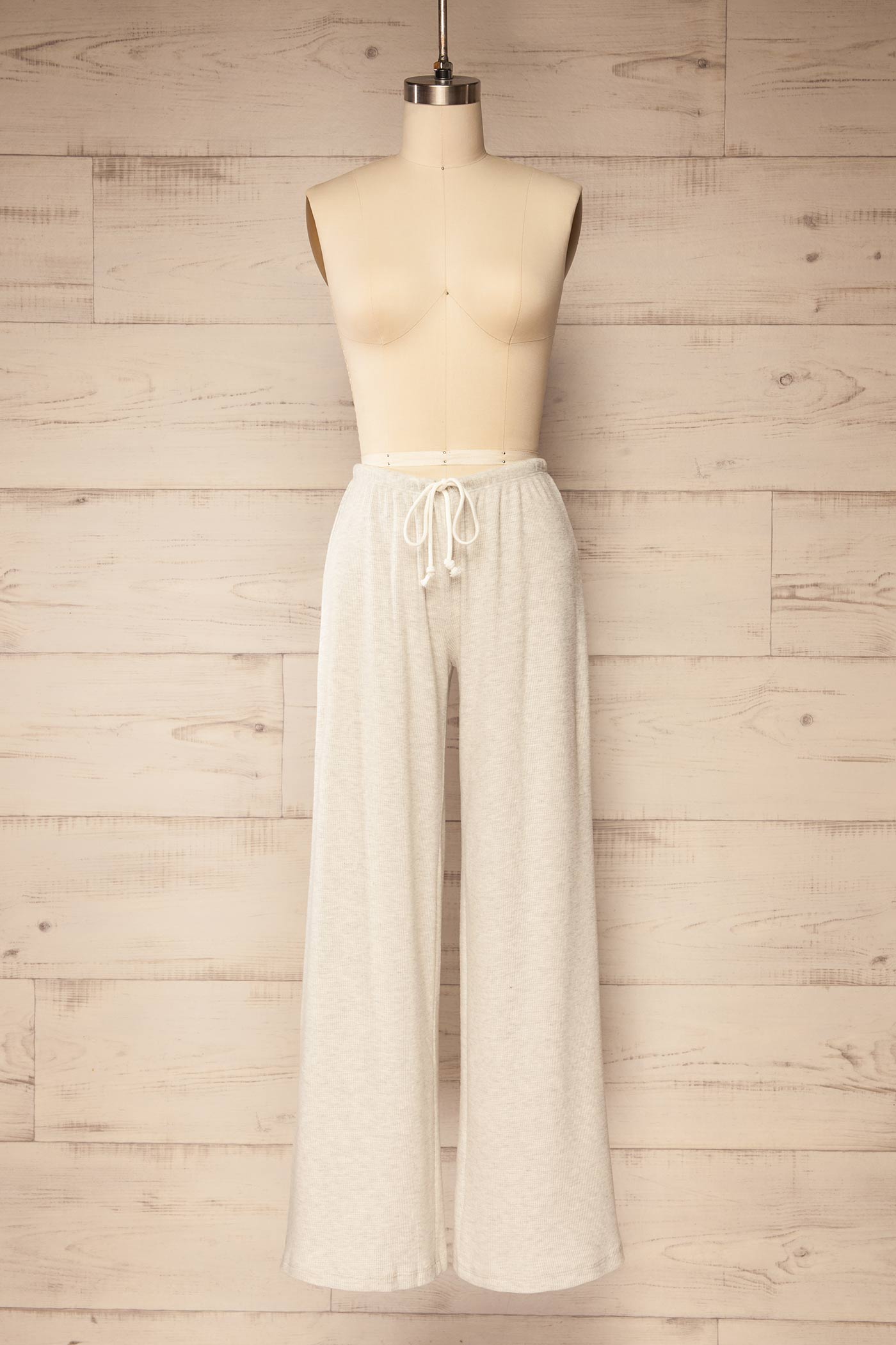 Bhandara | Grey Thermal Wide Leg Pants