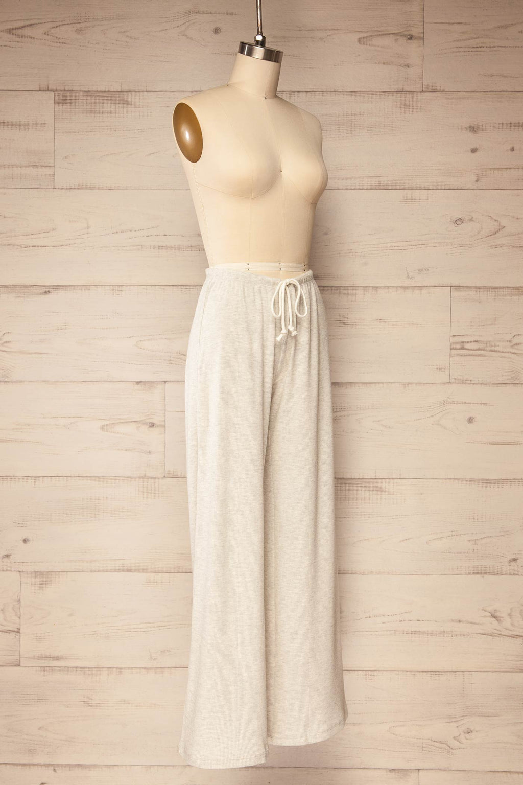Bhandara | Grey Thermal Wide Leg Pants