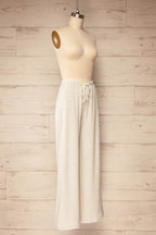 Bhandara | Grey Thermal Wide Leg Pants