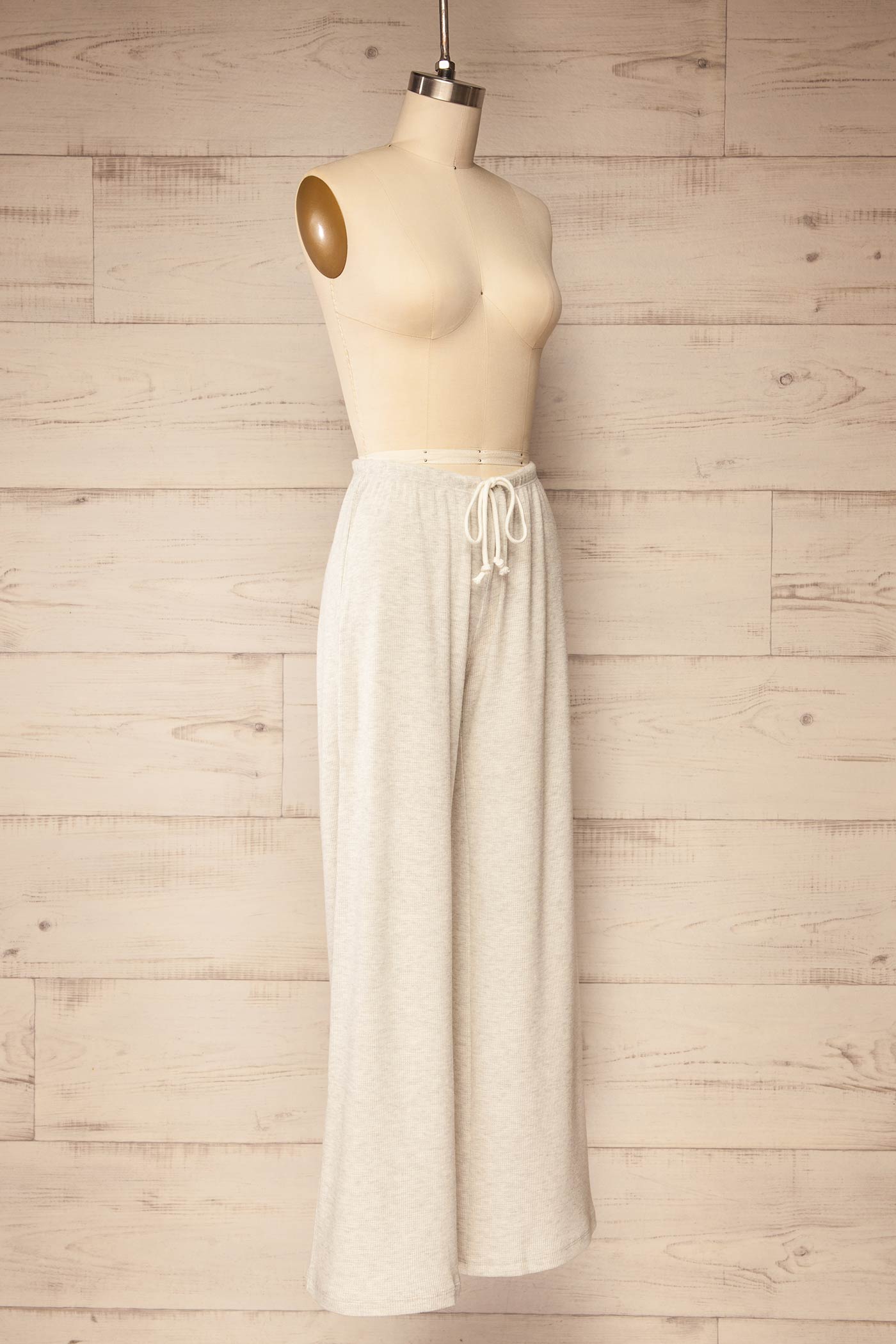 Bhandara | Grey Thermal Wide Leg Pants