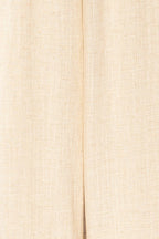 Bharhut | Wide Leg Beige Pants with Pockets