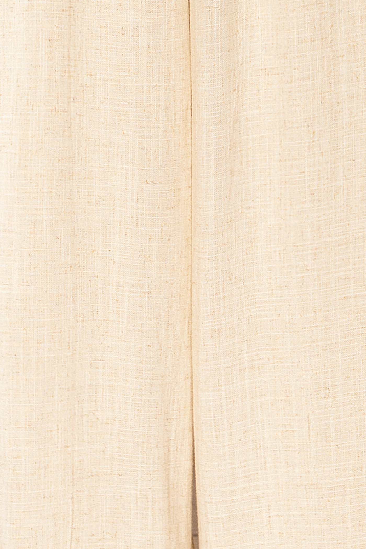 Bharhut | Wide Leg Beige Pants with Pockets