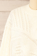 Boston | Ivory Cable Knit Sweater