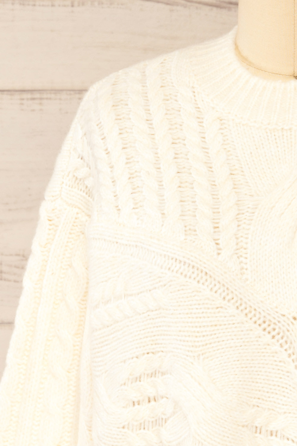 Boston | Ivory Cable Knit Sweater