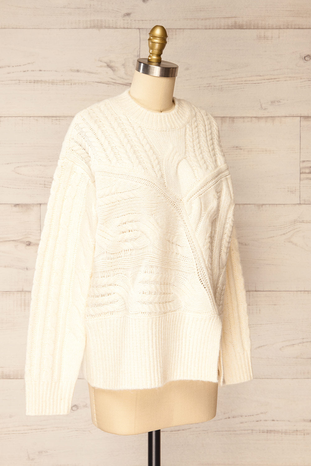 Boston | Ivory Cable Knit Sweater
