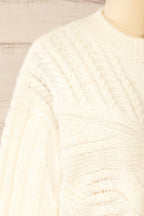 Boston | Ivory Cable Knit Sweater