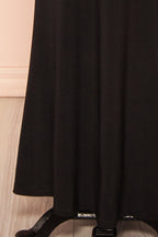 Caiden Black | Halter V Neck Open Back Mermaid Dress