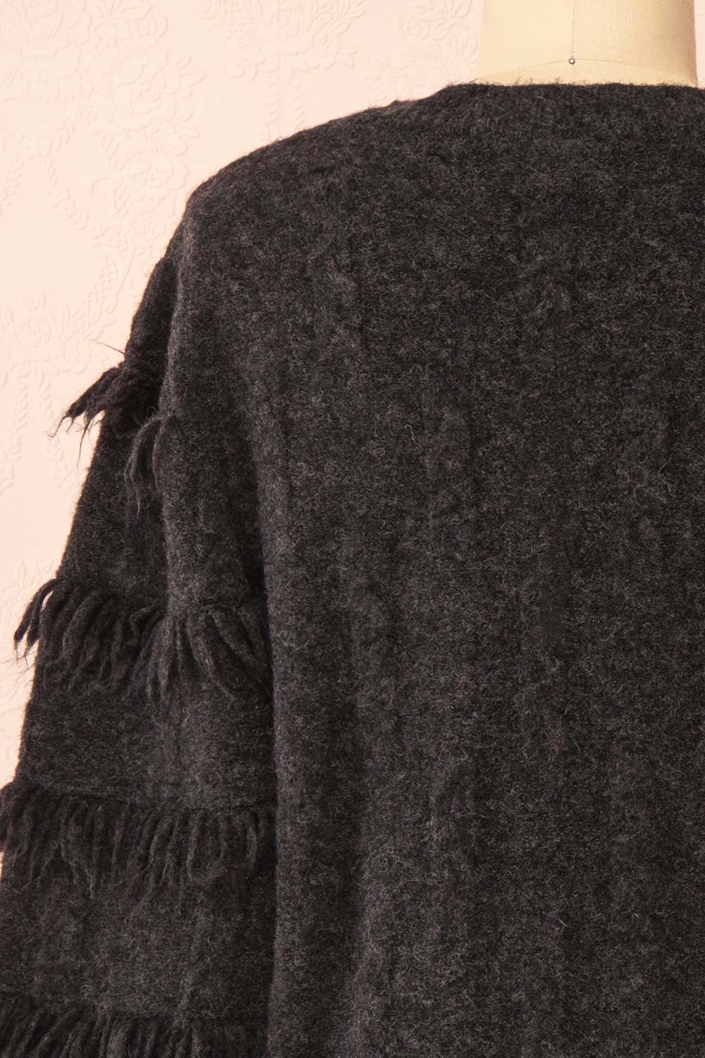 Caradine Black | Knit Cardigan with Fringe
