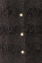 Caradine Black | Knit Cardigan with Fringe