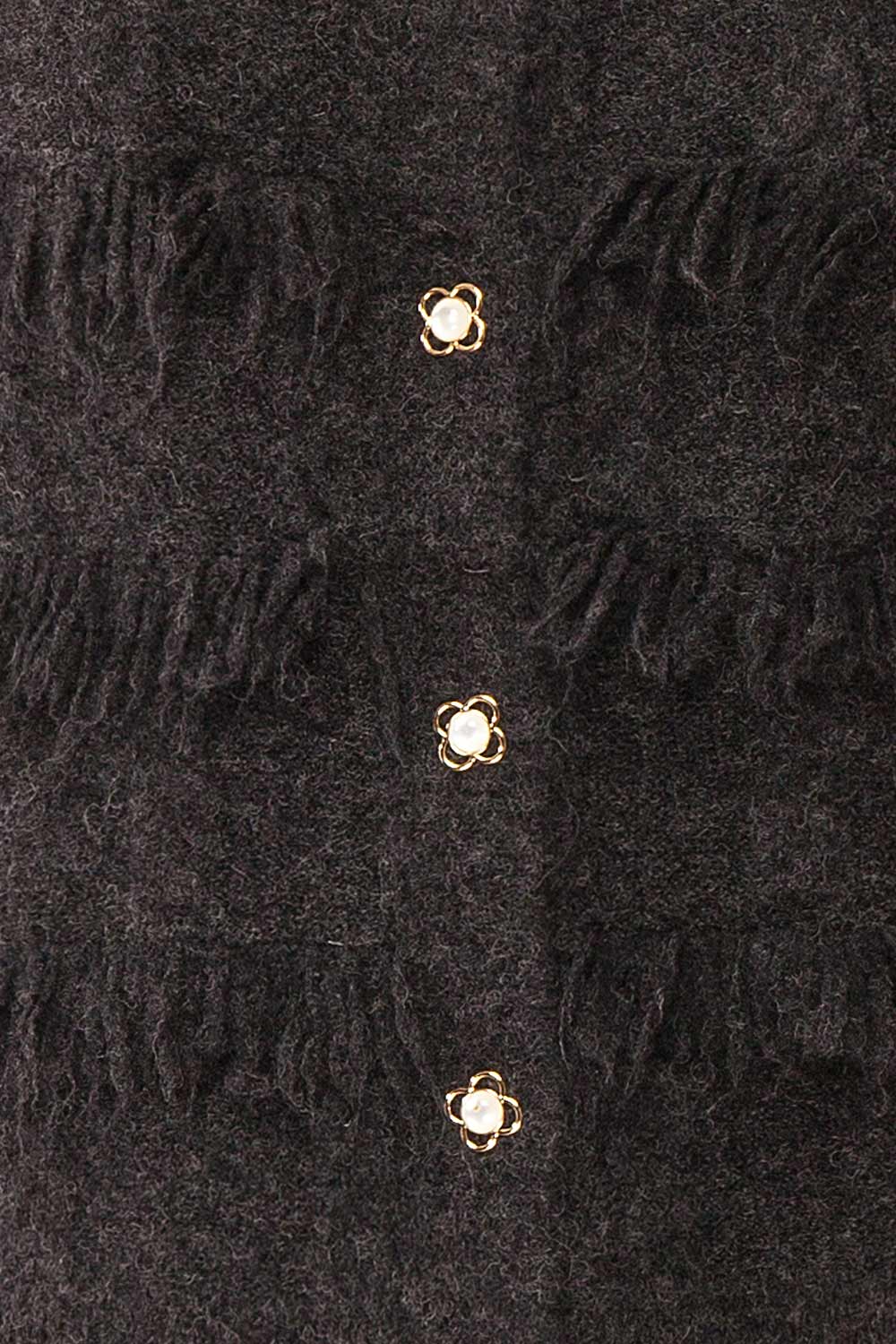 Caradine Black | Knit Cardigan with Fringe