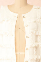 Caradine Ivory | Knit Cardigan with Fringe