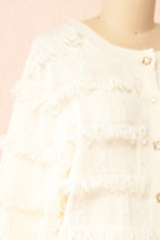 Caradine Ivory | Knit Cardigan with Fringe