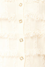 Caradine Ivory | Knit Cardigan with Fringe