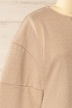 Ceduna Beige | Button-Up Flared Cardigan