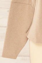 Ceduna Beige | Button-Up Flared Cardigan