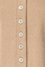 Ceduna Beige | Button-Up Flared Cardigan