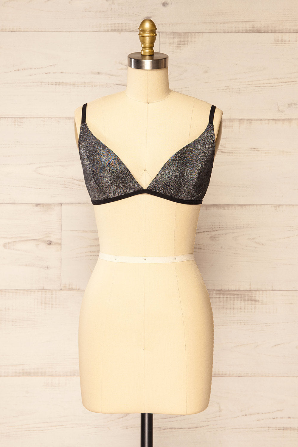 Dafni | Silver Glitter Bralette