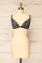 Dafni | Silver Glitter Bralette