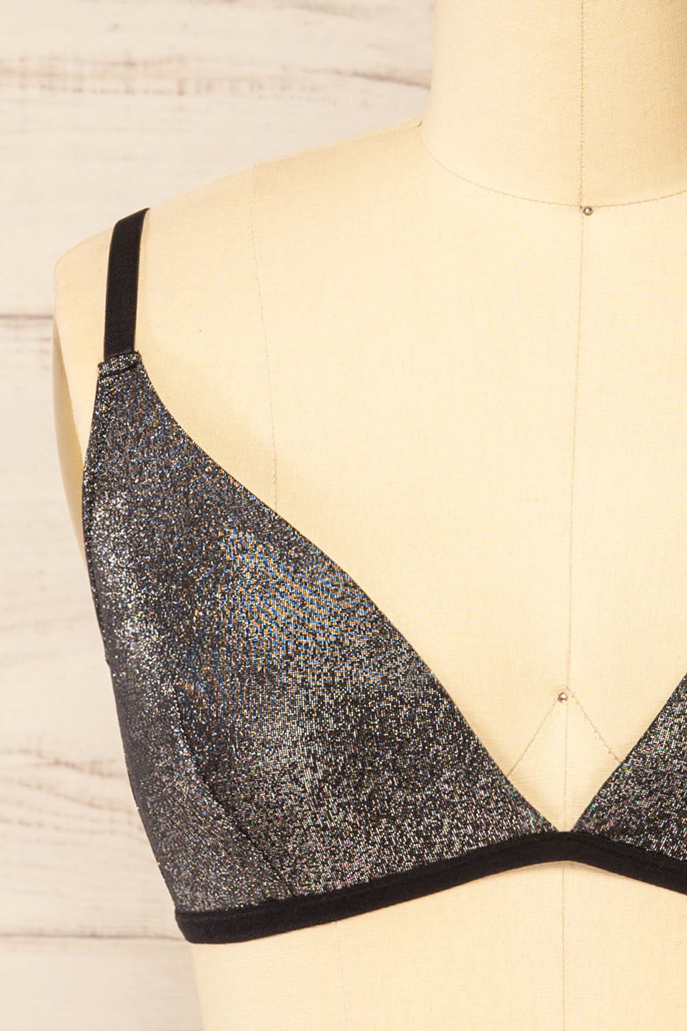 Dafni | Silver Glitter Bralette