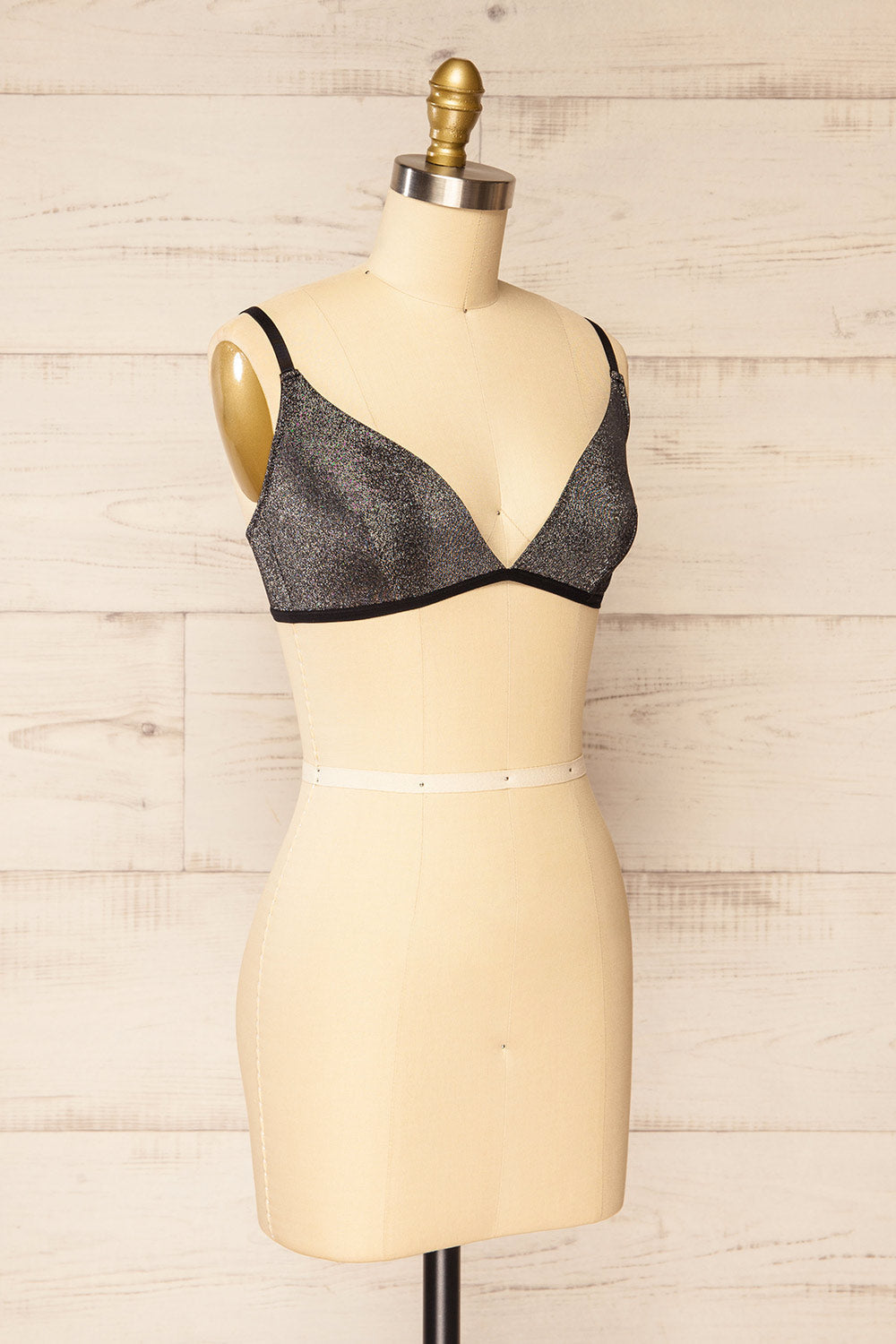 Dafni | Silver Glitter Bralette