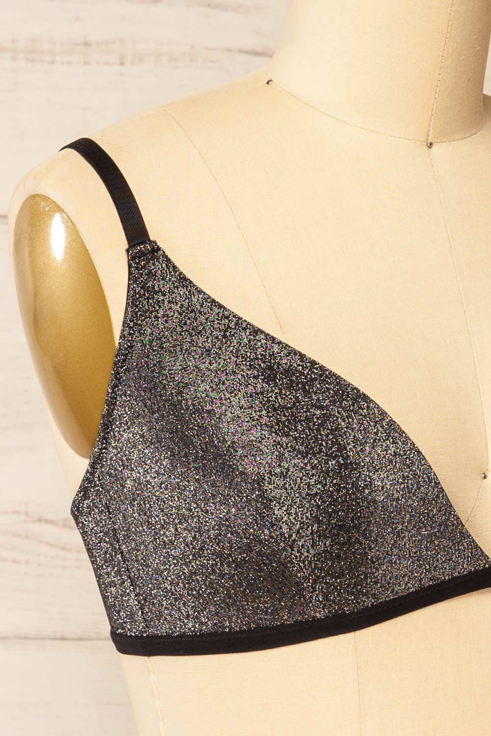 Dafni | Silver Glitter Bralette