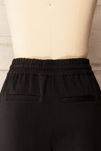 Daman Black | Wide Leg Pants with Drawstring
