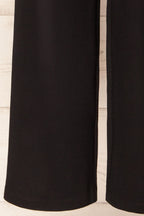 Daman Black | Wide Leg Pants with Drawstring