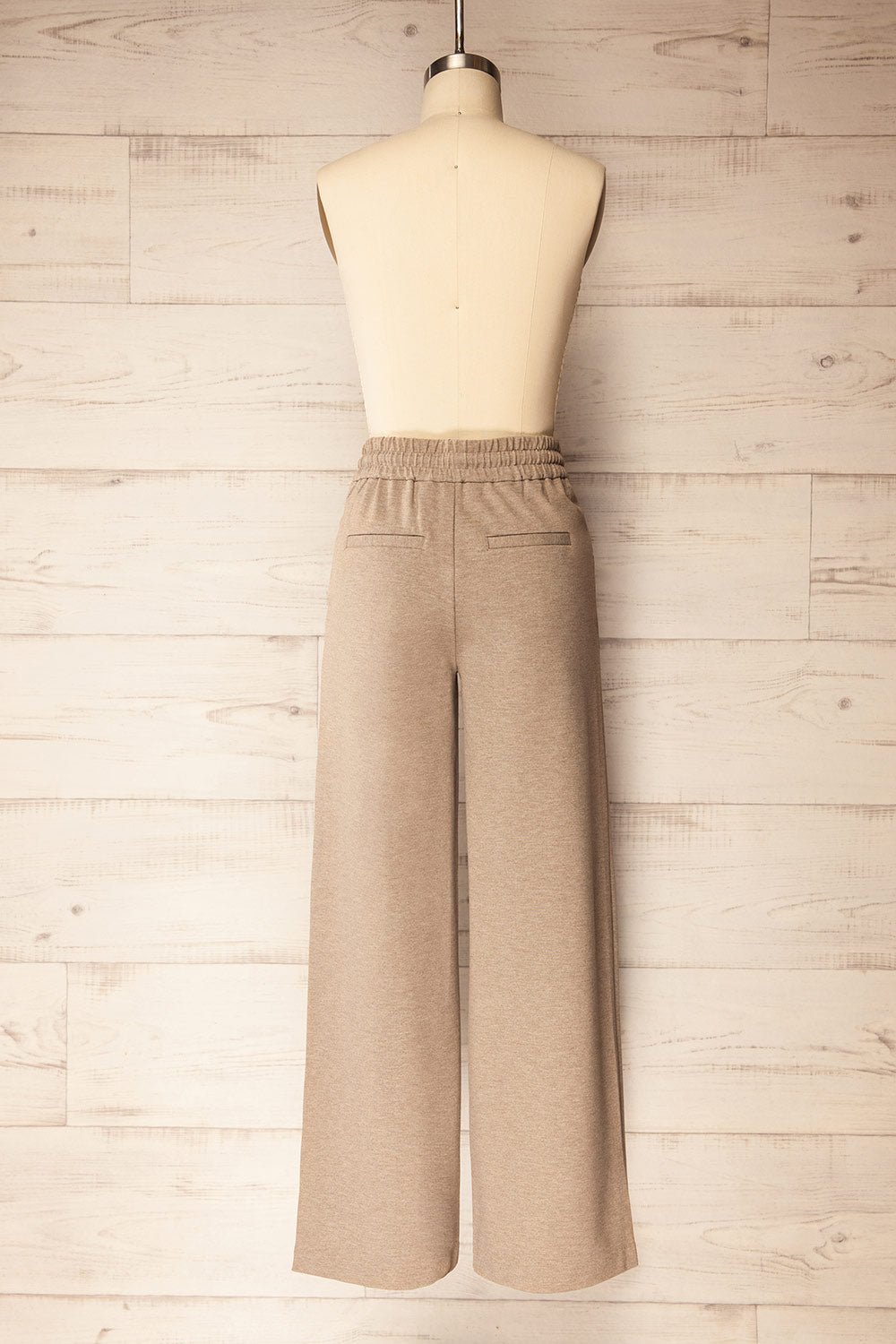 Daman Taupe | Wide Leg Pants with Drawstring