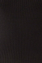 Delhi Black | Off-the-Shoulder Ribbed Knit Sweater