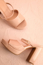 Dermale | Beige High Heel Sandals