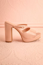 Dermale | Beige High Heel Sandals
