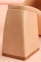 Dorisse Taupe | Heeled Mules