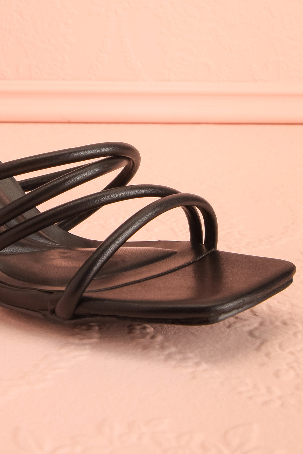 Emarie Black | Strappy Heel Sandals