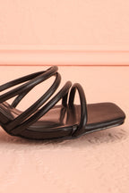 Emarie Black | Strappy Heel Sandals